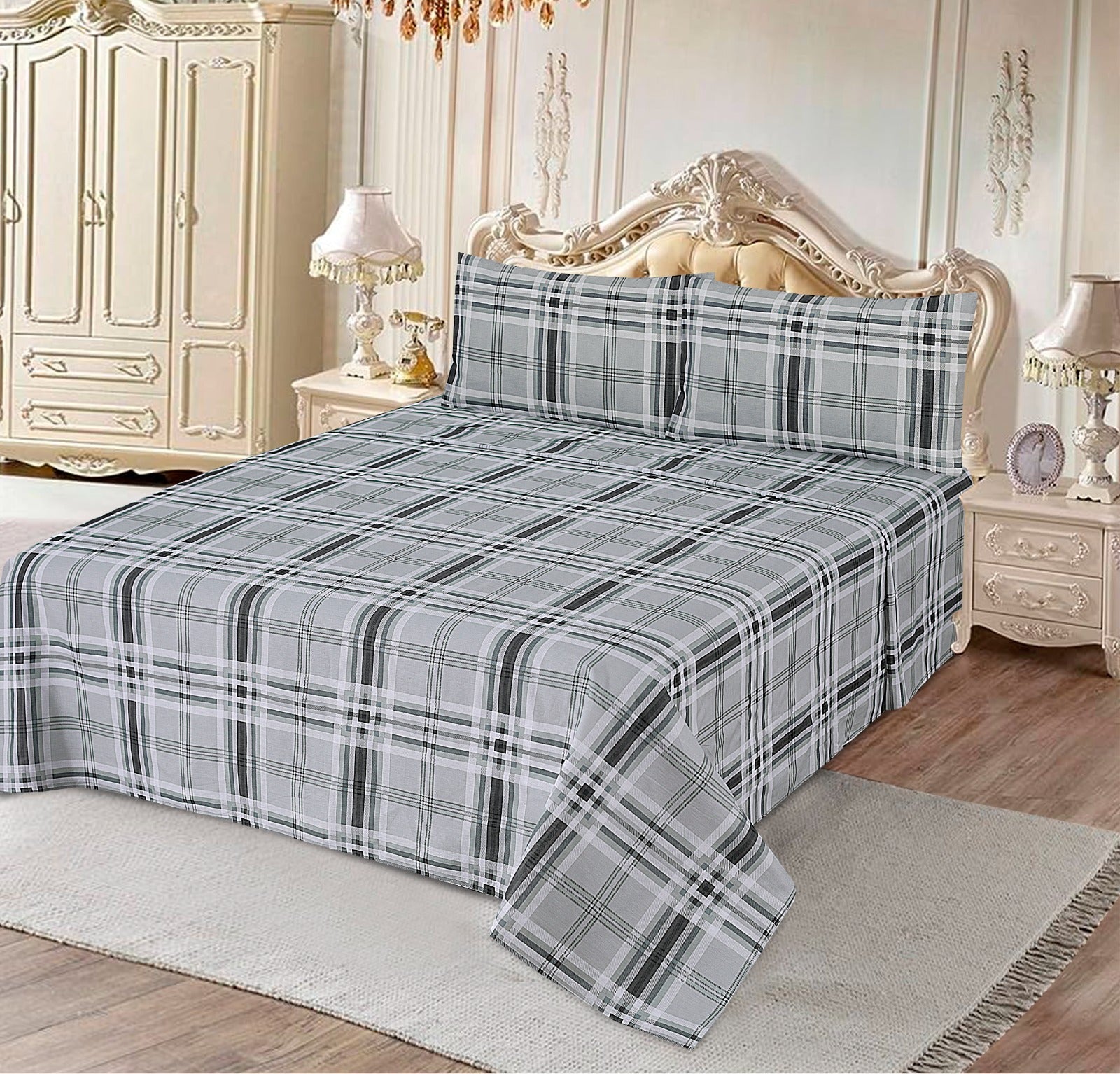 Check Basics 3Pcs Printed Cotton Punch