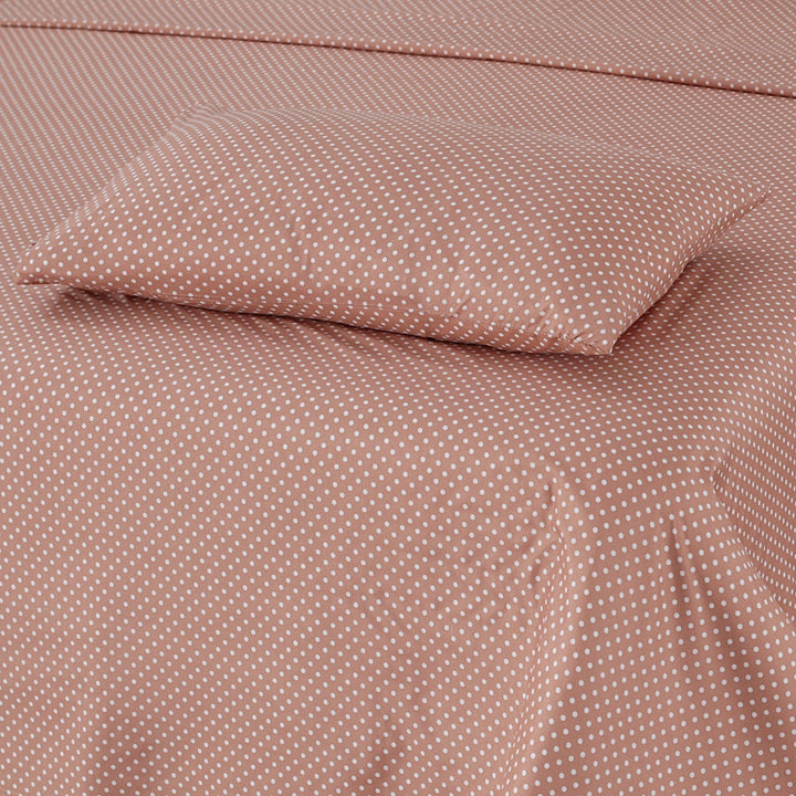 Peach Polka Dots 3Pcs Printed Cotton Punch