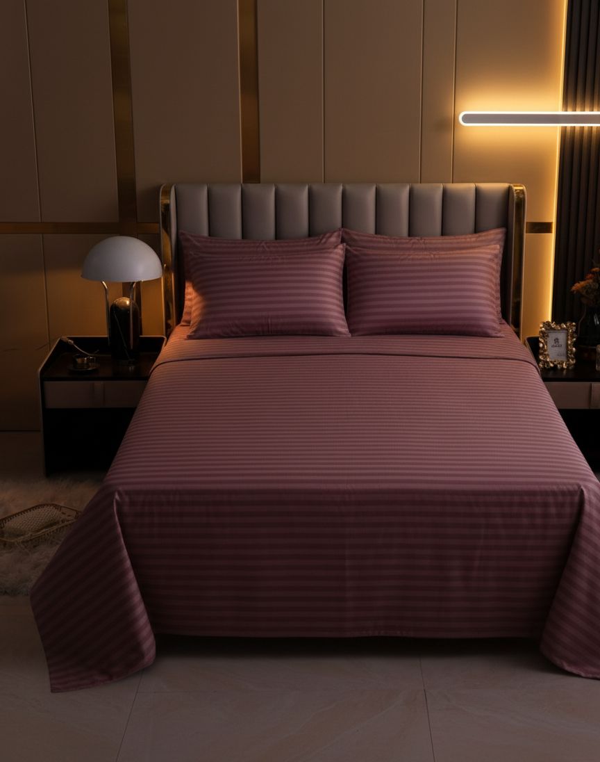 Deep Burgundy Stripes- Cotton