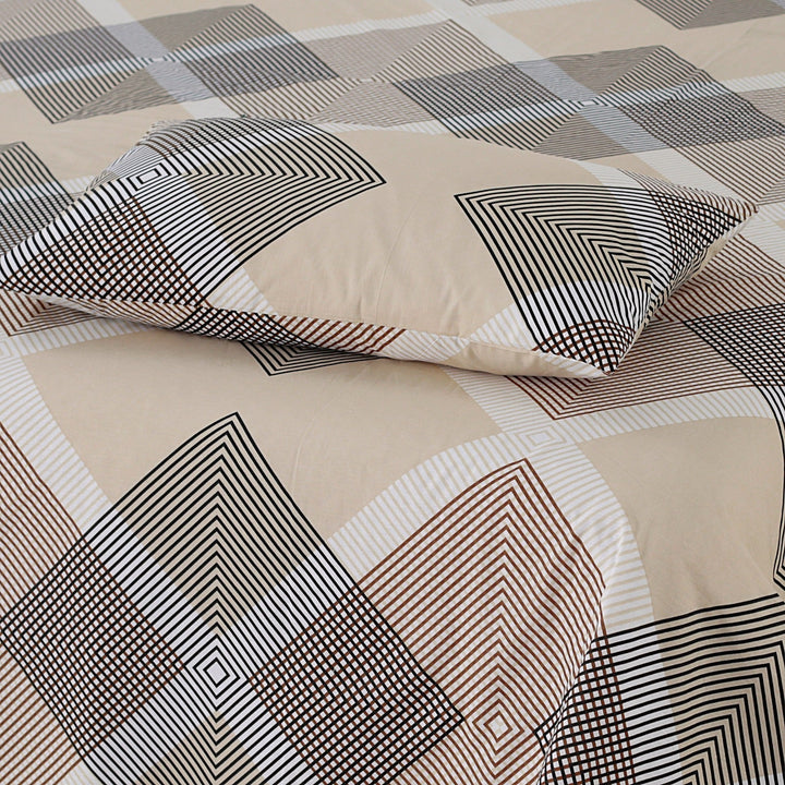 Latte Geometry 3Pcs Cotton Printed Cotton Punch